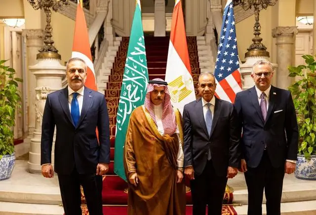 لقاء بين وزراء خارجية مصر وتركيا والسعودية بكبير مستشاري الرئيس الأمريكي مسعد بولس 